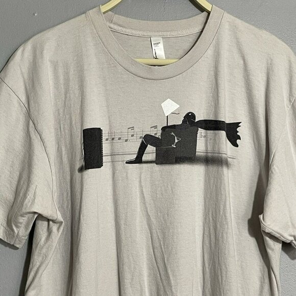 American Apparel Star Wars Tshirt Darth Vader Watching Tv Men Sz XL Movie Funny - Picture 4 of 7